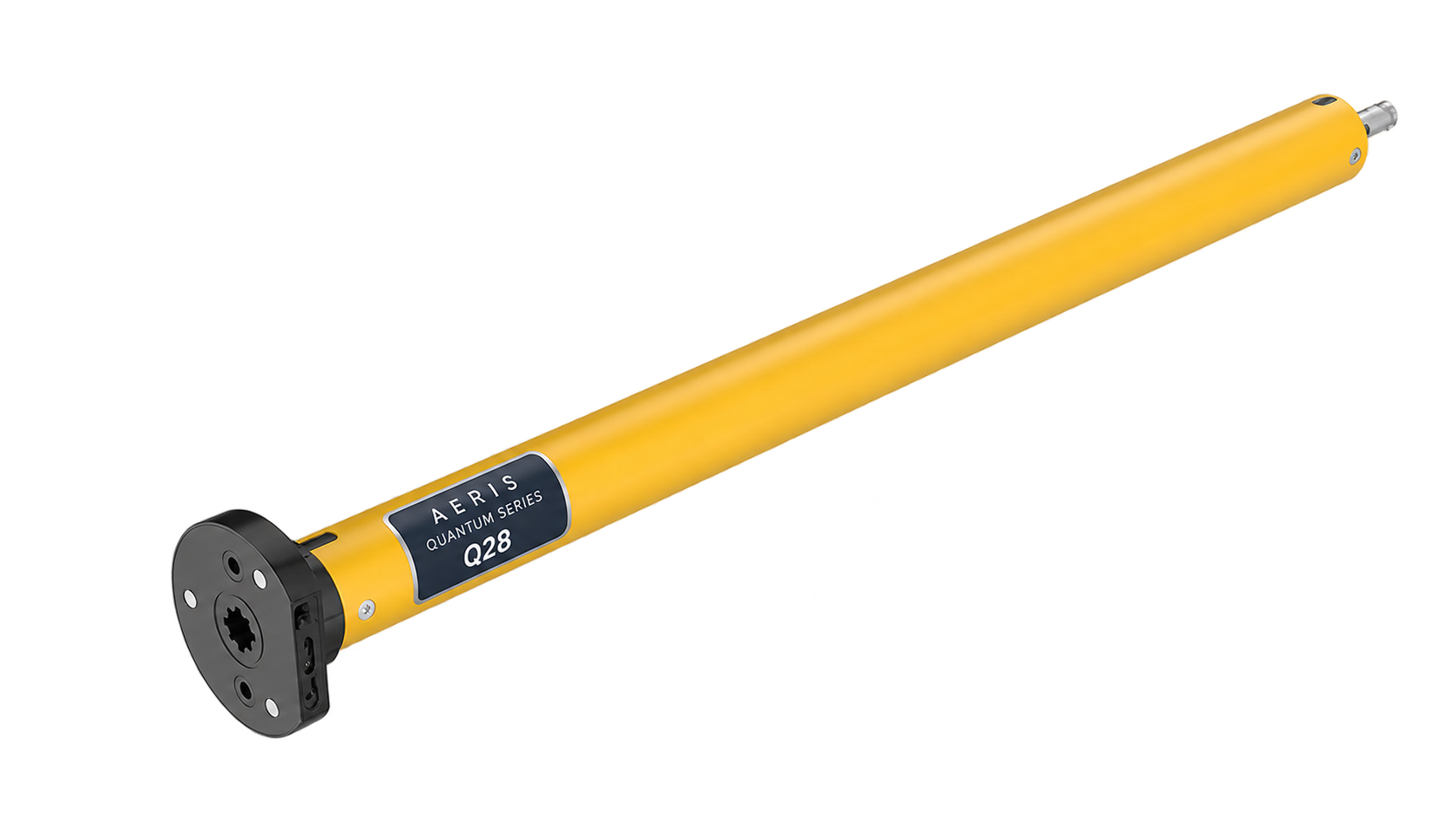 Q28 rechargeable motor rendering, showing the motor head and tubular body